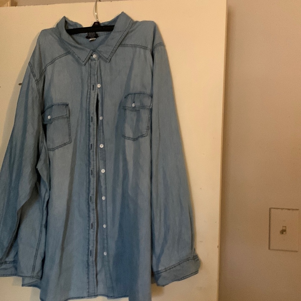 Torrid light blue denim shirt
